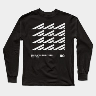 Crocodiles / Echo & The Bunnymen / Minimal Graphic Design Tribute Long Sleeve T-Shirt